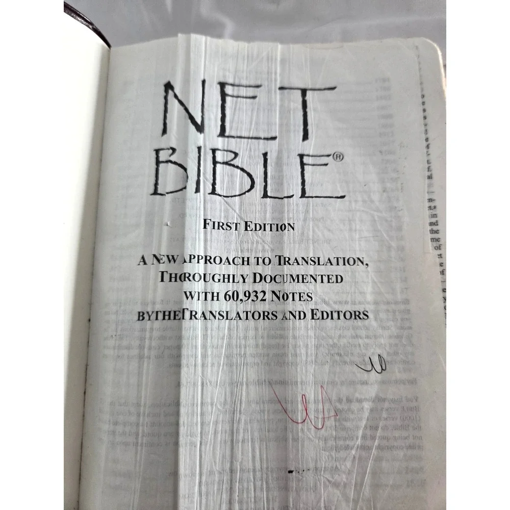 NET Bible 1st Edition Bonded Leather Translators Notes Study Bible